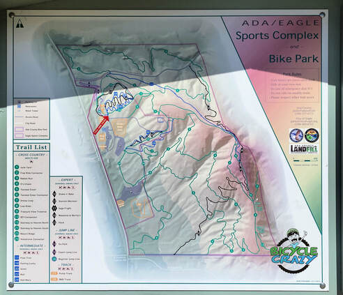 Map of Eagle Bike Park trails